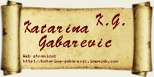 Katarina Gabarević vizit kartica